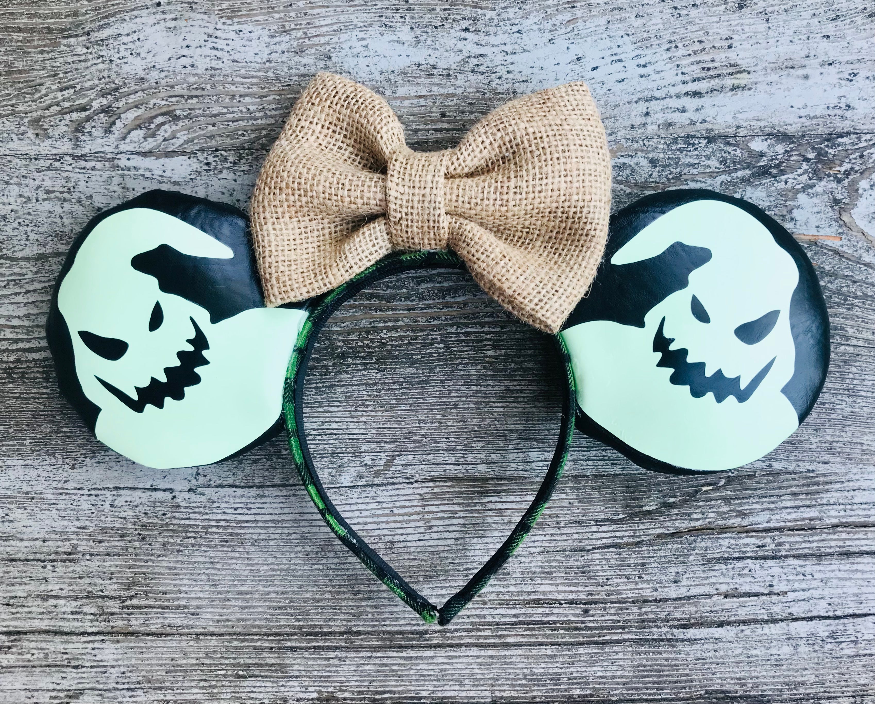 Glow-in-the-Dark Halloween Ears Headband with Sequin Bow New Cutie Ghost Ears at the Emporium in Disneyland $36.99  main image 4