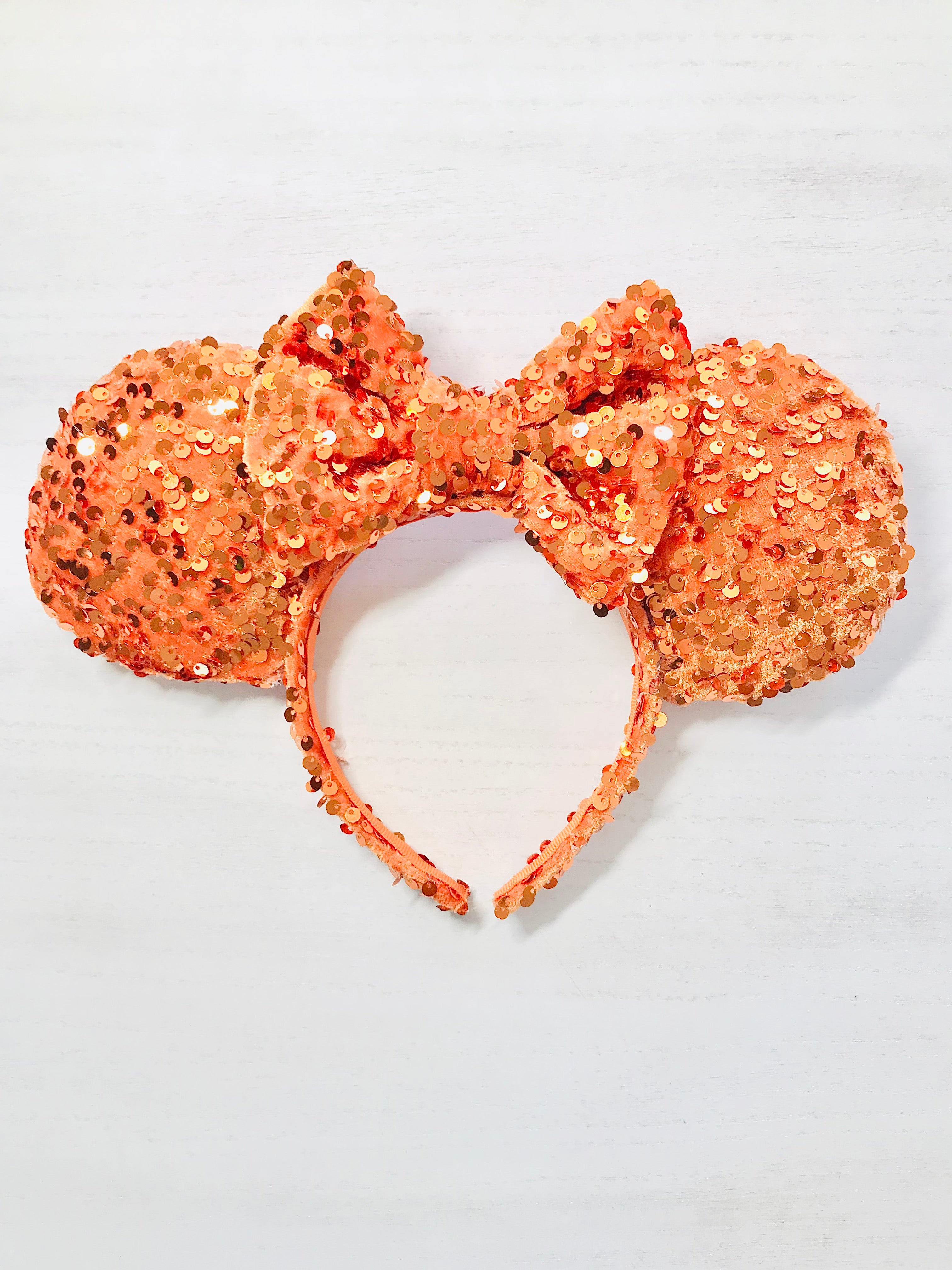 Velvet Orange Iridescent Sequin Ears – Earsofthecaribbean