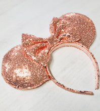 Load image into Gallery viewer, Rose Gold Sequin Ears
