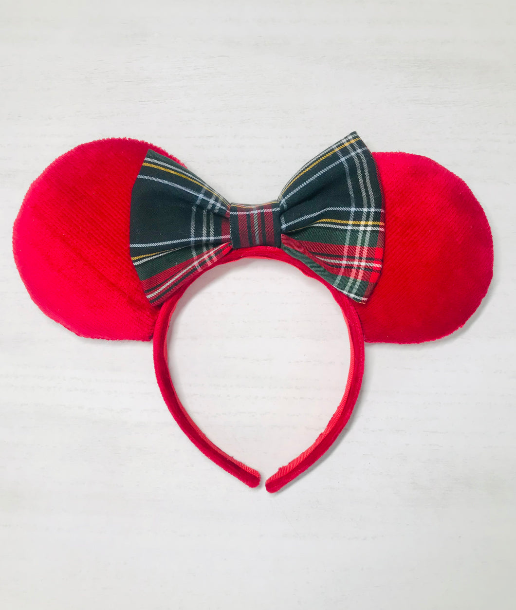 Holiday Red/Plaid Ears